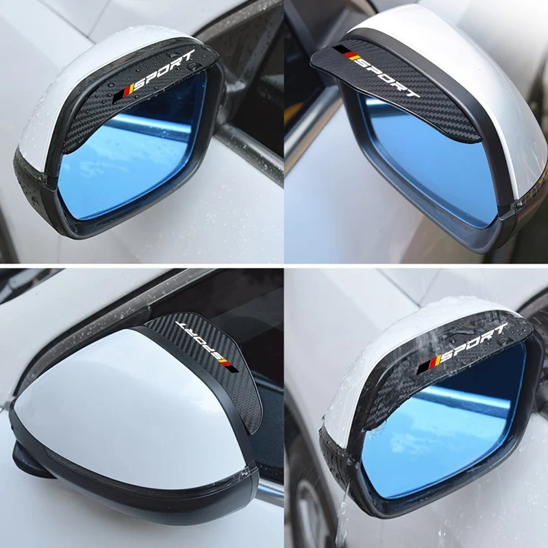 2 stücke Auto Rückspiegel Regen Augenbraue Carbon Fiber Spiegel Regen Schnee Blocker Sonnenblende Für Audi Für BMW Für mercedes Für Benz Für VW Für Toyota