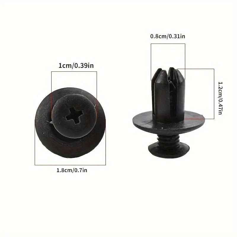 50 Stück Universal Typ Auto Snapback Fender Blatt Platte Kofferraum Auto Snap Kunststoff Dehnschraube Snapback
