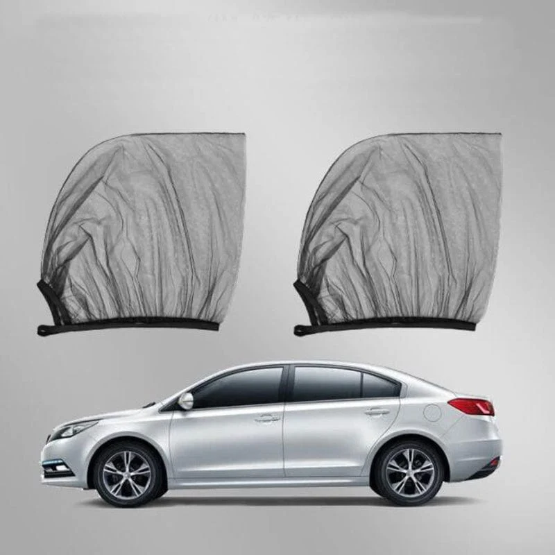 2 Stück/4 Stück Autofenster-Sonnenschutz, atmungsaktives Mesh-Auto-Seitenfenster-Sonnenschutz, UV-Schutz, Insekten-Moskitonetz, universell passend für die meisten Autos