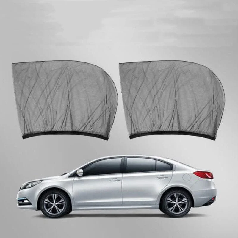 2 Stück/4 Stück Autofenster-Sonnenschutz, atmungsaktives Mesh-Auto-Seitenfenster-Sonnenschutz, UV-Schutz, Insekten-Moskitonetz, universell passend für die meisten Autos