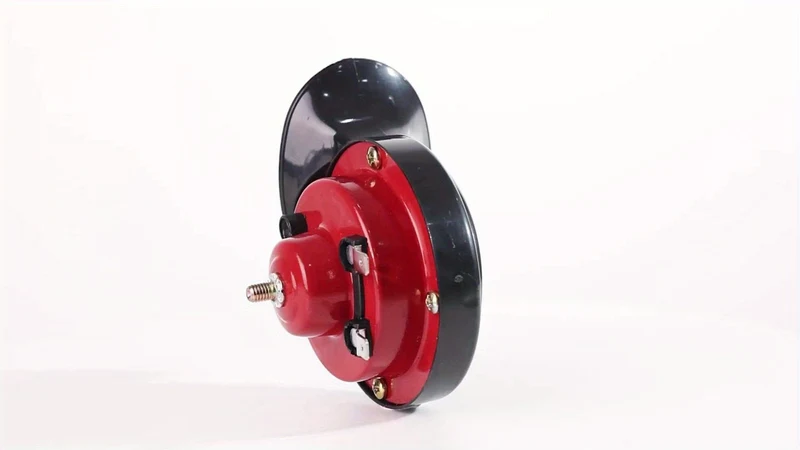 2PCS super laute Zughupen, 12V wasserdichte elektrische Schneckenhupe Autohupe für LKWs, Züge, Boote, Autos, Motorräder, Fahrräder und Boote (rot)