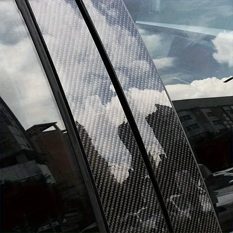 5D-Autodekoration, Autoaufkleber, Karosserie-PVC-Aufkleber mit Kohlefaser-Textur, multifunktionale wasserdichte Stereo-Aufkleber