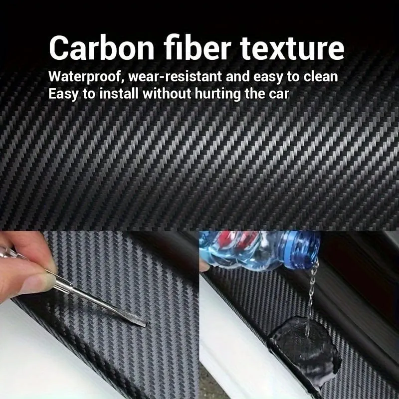 5D-Autodekoration, Autoaufkleber, Karosserie-PVC-Aufkleber mit Kohlefaser-Textur, multifunktionale wasserdichte Stereo-Aufkleber