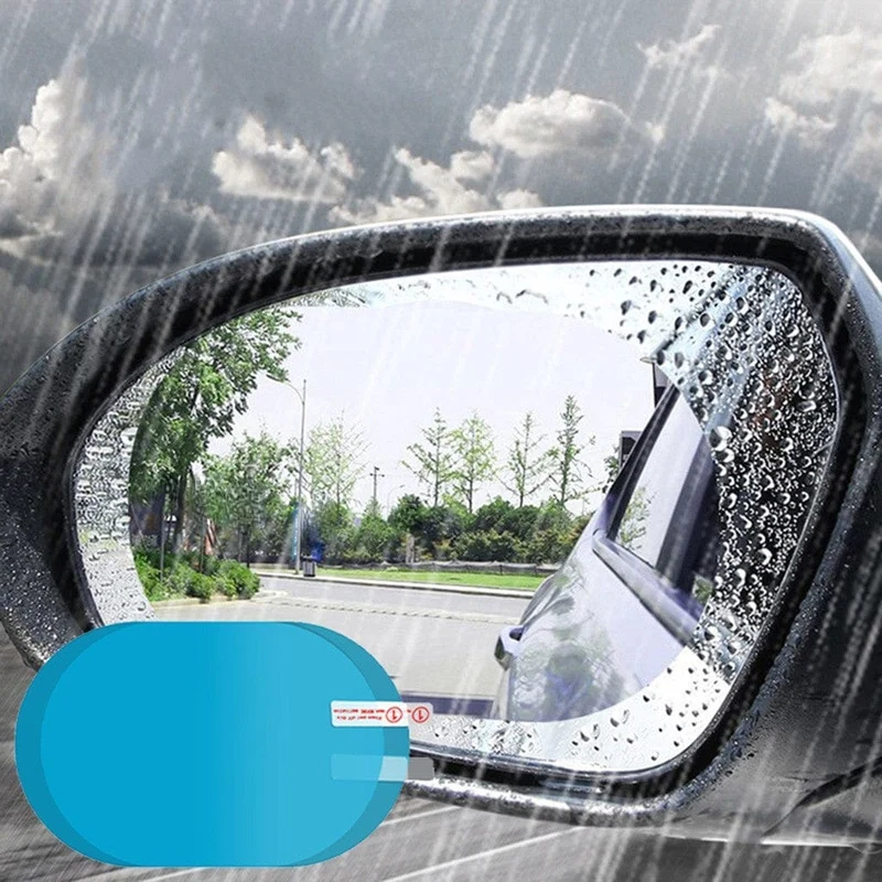 2 stücke Auto Anti-Regen Klar Film Hinten Linsen Schutz Düse Wasserdichte Film Auto Aufkleber Armaturen 100 x145mm (3.9*5.7 zoll)