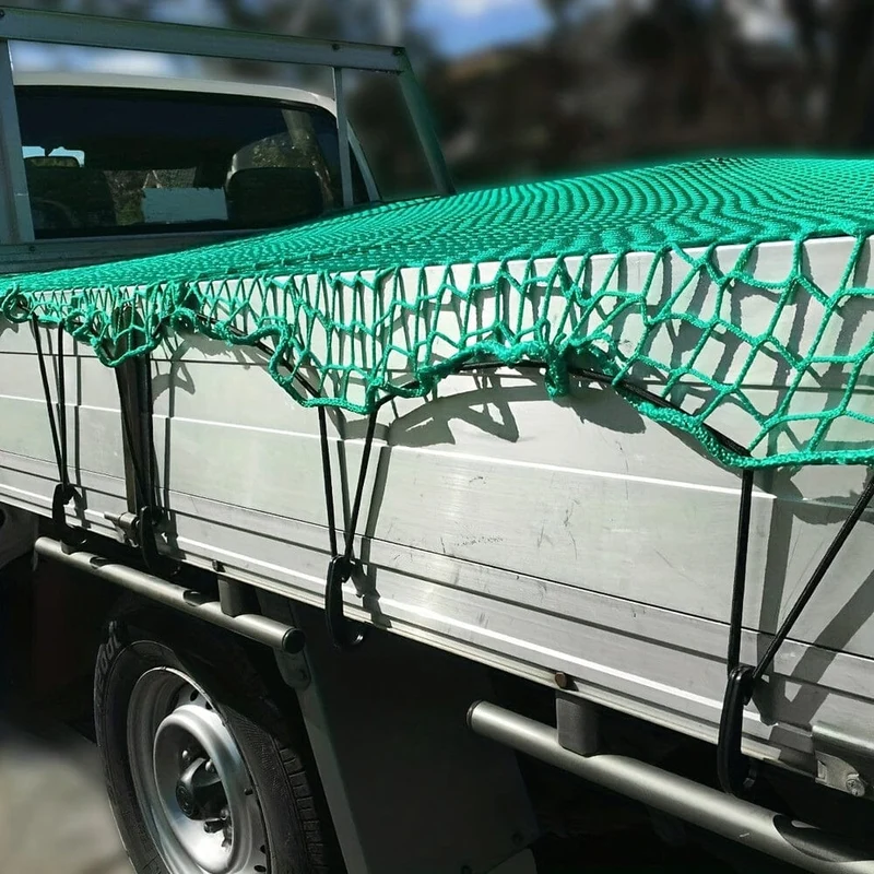 Gepäcknetz für Pickup-Truck-Ladefläche mit 15 Haken, robustes Gepäck-Bungee-Netz für Autos