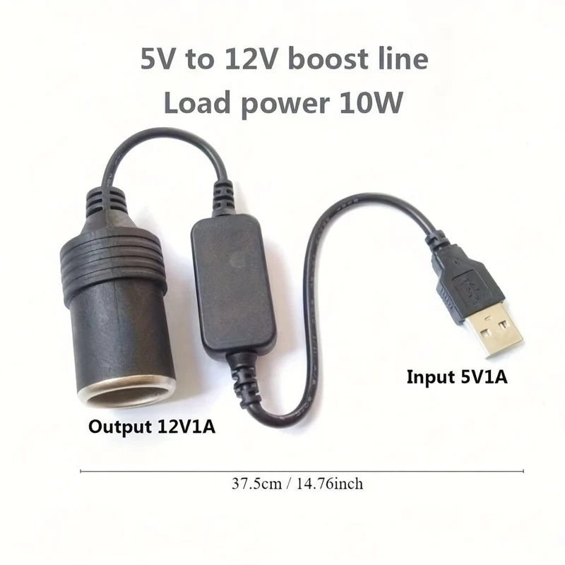 1pc 5V 2A USB Zu 12V Auto Steckdose USB Männlich Zu Weiblich Leichter Adapter Konverter Auto elektronik Zubehör