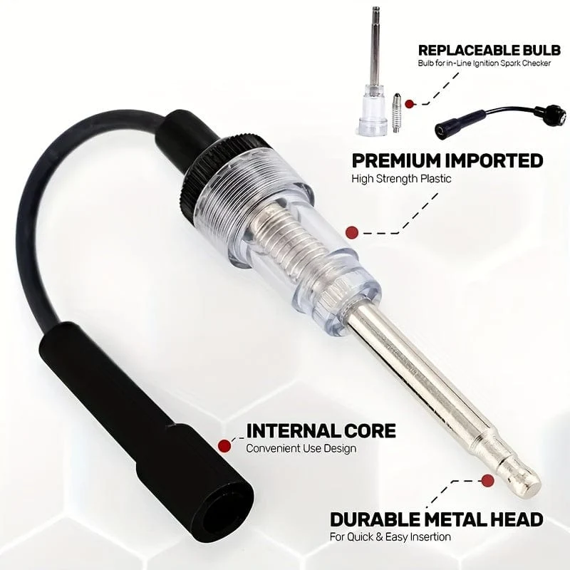 1 Stück Funkenprüfstecker: Verwenden Sie dieses Erkennungstool, um Probleme mit der Motorzündung zu diagnostizieren!