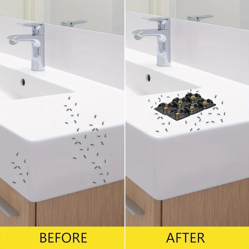 3 Stück, Ameisenvernichter-Ameisenfallen, Spinnenfallen, wirksame Insektenfallen, Ameisenköder-Kleberfallen für den Innenbereich, für Insekten, Outdoor, Zuhause, Küche, Cricket, kriechende Insekten, Köderduft, ohne Pheromone
