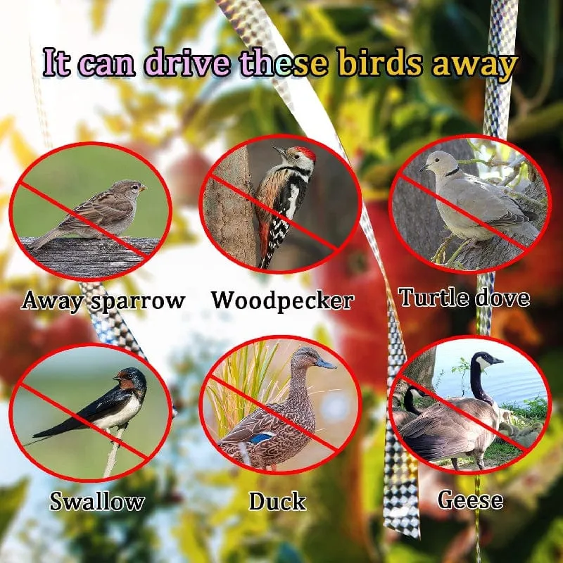 1 Stück, Vogelabschreckungsband, Vogelabwehr-Klebeband, reflektierendes, holografisches, doppelseitiges Taubenabschreckungsband zum Abschrecken von Vögeln für Spechte, Möwen, Krähen, Stare, Schwalben