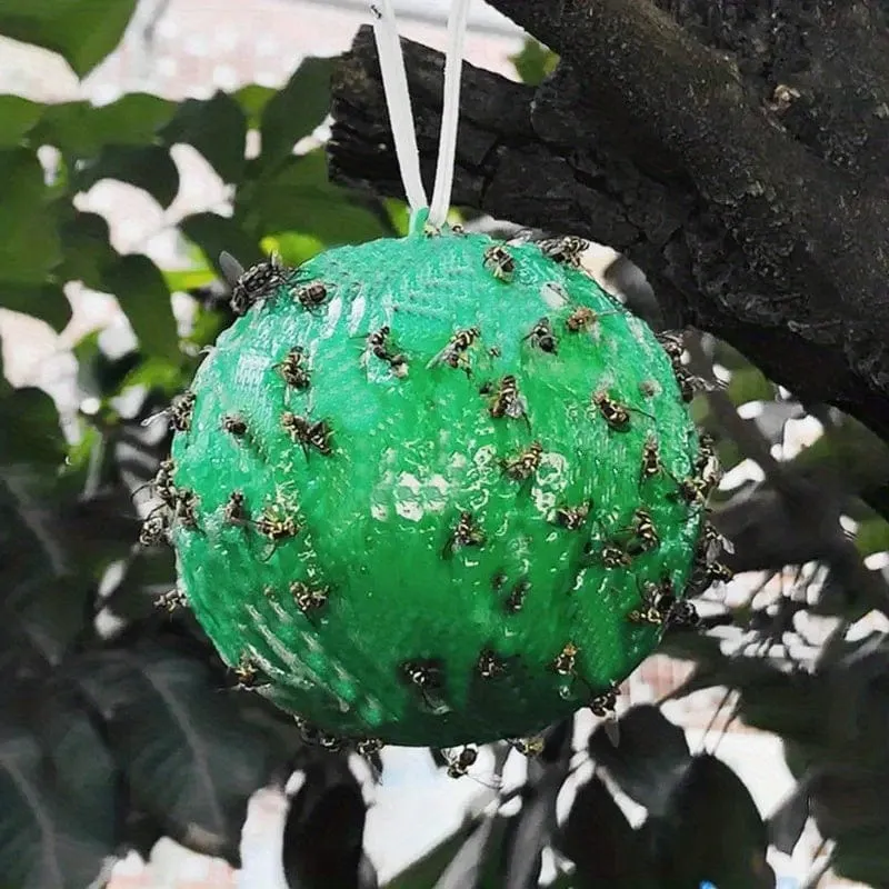 1 Stück niedliche Klebefallen im Kugeldesign: Fangen Sie Fruchtfliegen, Mücken und andere fliegende Insekten im Innen- und Außenbereich ein