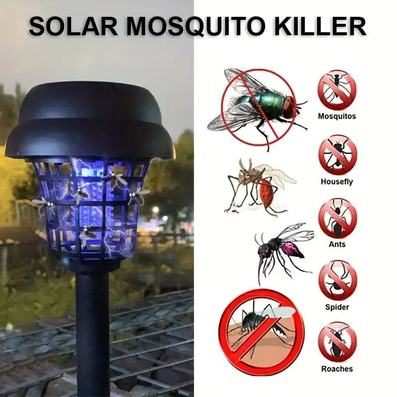 1/2 Stück, Solar-Mückenschutzlampe für den Außenbereich, Solar-Rasenlampe, Parkrasen, Hofstraße, Insekten- und Mückenschutz