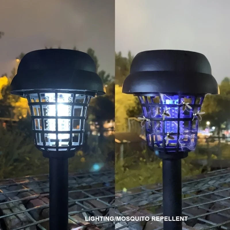 1/2 Stück, Solar-Mückenschutzlampe für den Außenbereich, Solar-Rasenlampe, Parkrasen, Hofstraße, Insekten- und Mückenschutz