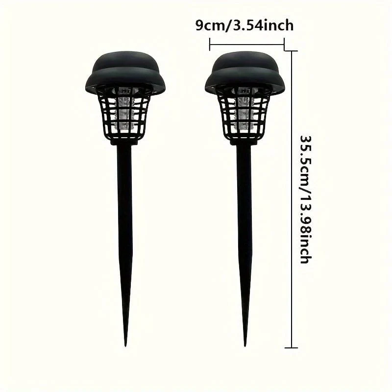 1/2 Stück, Solar-Mückenschutzlampe für den Außenbereich, Solar-Rasenlampe, Parkrasen, Hofstraße, Insekten- und Mückenschutz