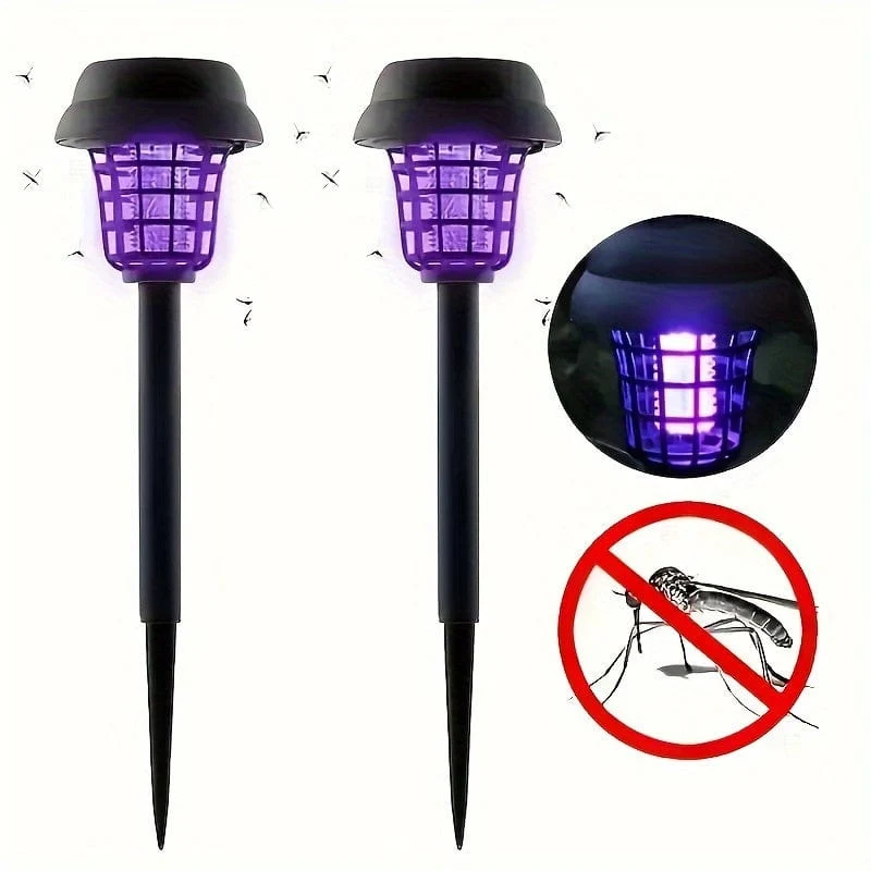 1/2 Stück, Solar-Mückenschutzlampe für den Außenbereich, Solar-Rasenlampe, Parkrasen, Hofstraße, Insekten- und Mückenschutz