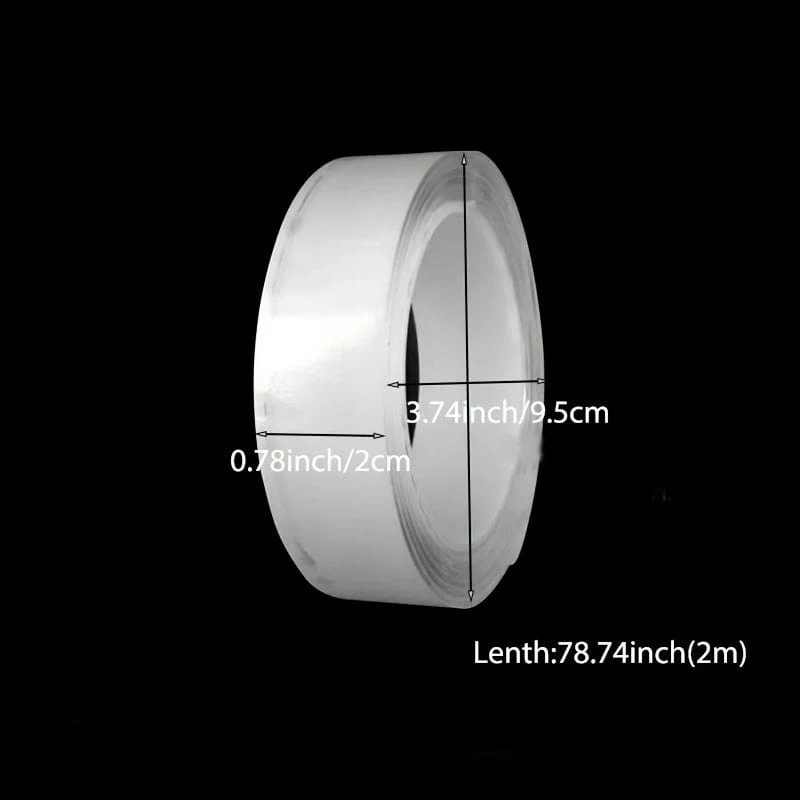 1 Stück, transparentes Nano-Klebeband, waschbar, wiederverwendbar, doppelseitiges Klebeband, spurloser Nano-Aufkleber, abnehmbarer Universal-Scheibenkleber
