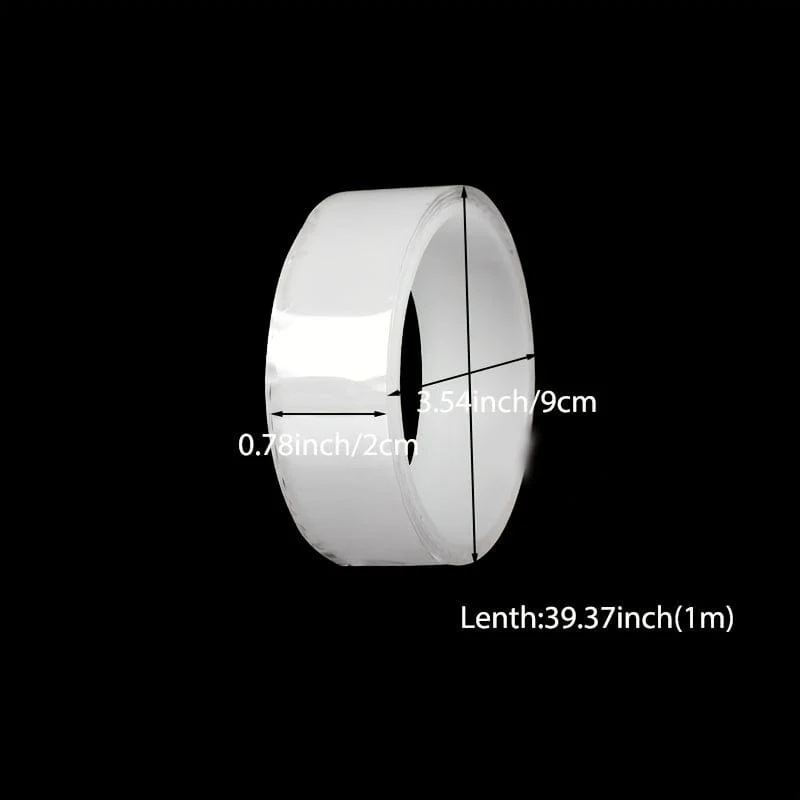 1 Stück, transparentes Nano-Klebeband, waschbar, wiederverwendbar, doppelseitiges Klebeband, spurloser Nano-Aufkleber, abnehmbarer Universal-Scheibenkleber