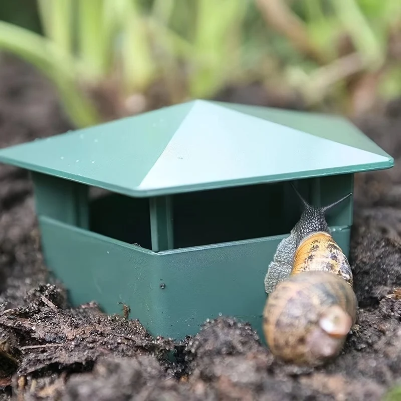 1 Stück, der Schneckenköder-Fallenkäfig ist eine Insektenfalle für kriechende Tiere im Garten und Gemüsegärten aus Kunststoff-Insektenfallen