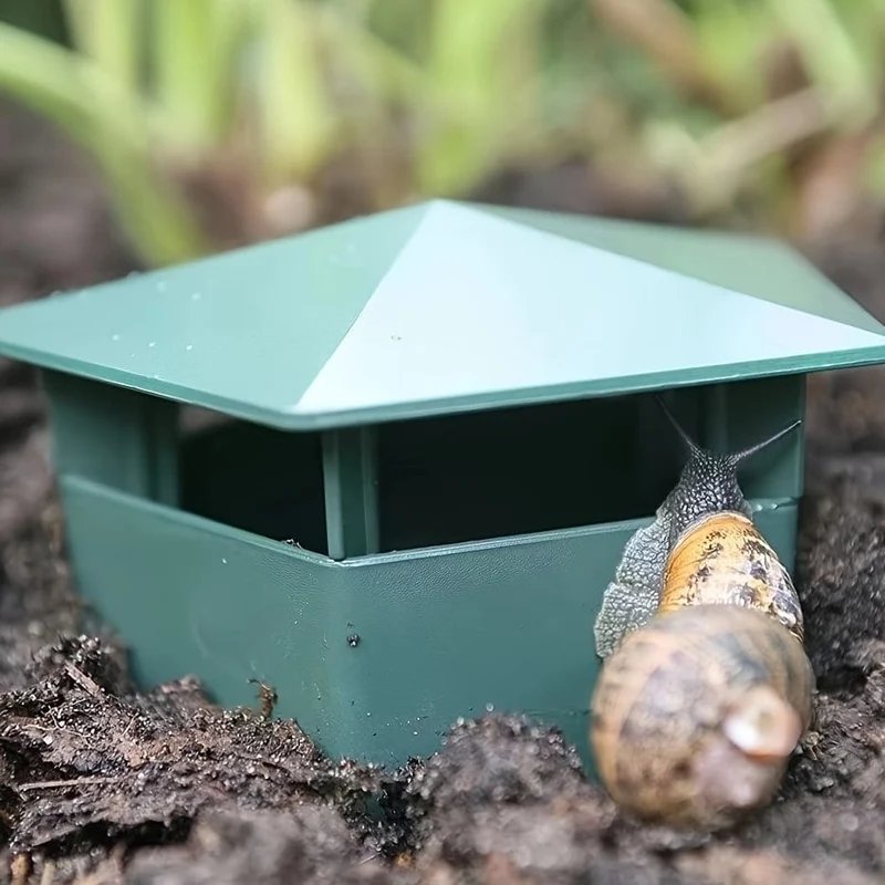1 Stück, der Schneckenköder-Fallenkäfig ist eine Insektenfalle für kriechende Tiere im Garten und Gemüsegärten aus Kunststoff-Insektenfallen