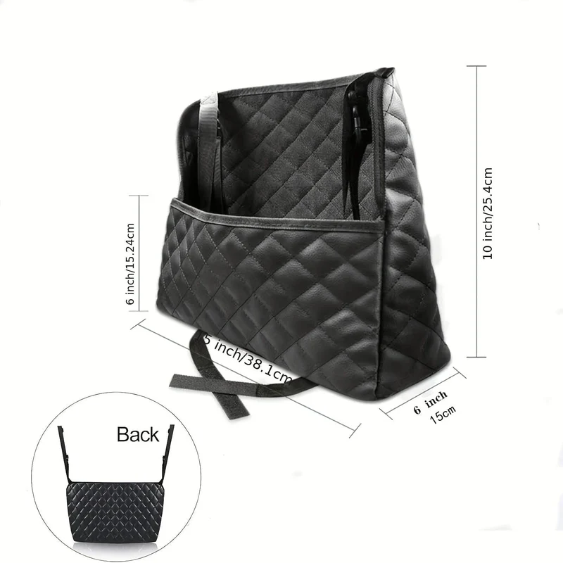 1 Stück Auto-Handtaschenhalter, PU-Leder-Rückenlehnen-Organizer mit großer Kapazität, Aufbewahrungsbox für den Vordersitz, Barriere für Haustiere auf dem Rücksitz