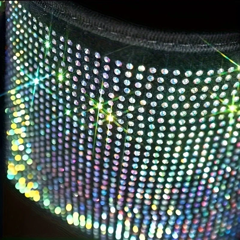 1 Stück Bling Strass Auto-Mülleimer, Autositz-Rücken-Hänge-Aufbewahrungstasche, Auto-Mülltonne, multifunktionale Aufbewahrungstasche, Auto-Innenzubehör