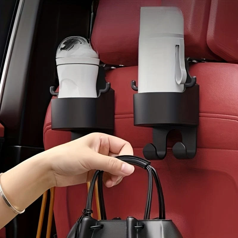 1 Stück hängender Getränkehalter für die Autositzlehne, halten Sie Ihre Getränke griffbereit und sicher in Ihrem Auto, Autohaken mit Telefonhalter