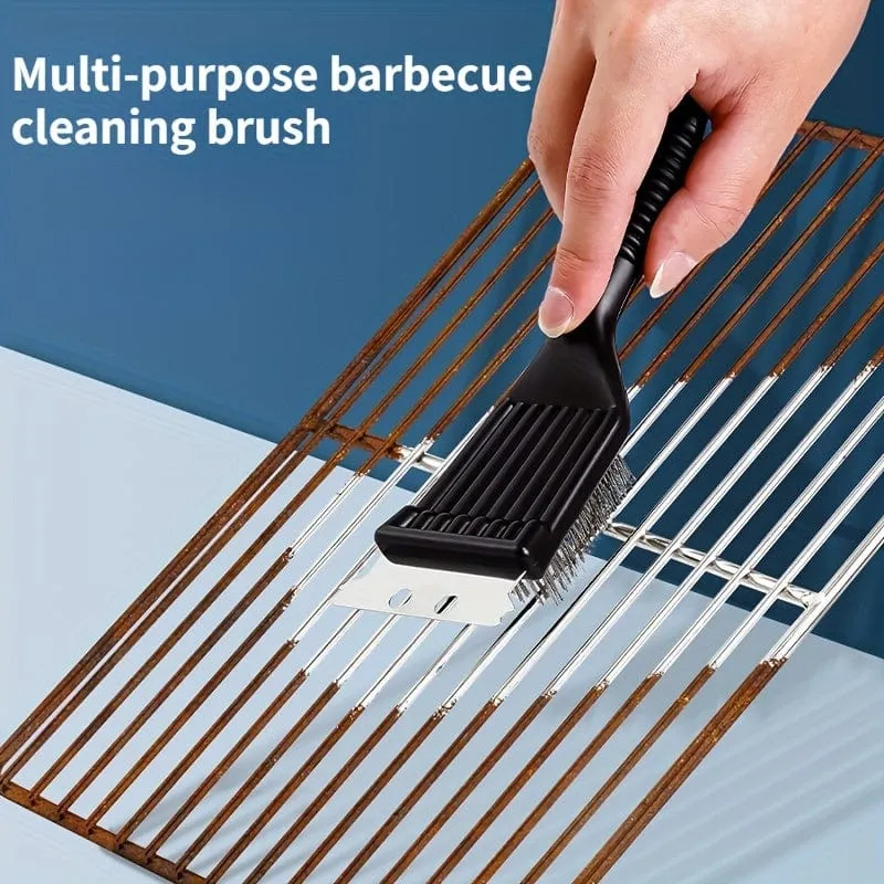 1 Stück Grillreiniger, tragbar, Tiefenreinigung, Stahlbürste, Kunststoffgriff, Grillreinigungsbürste, Grillzubehör, Küchenhelfer, 20.32 cm, Schulbedarf, Schulanfang