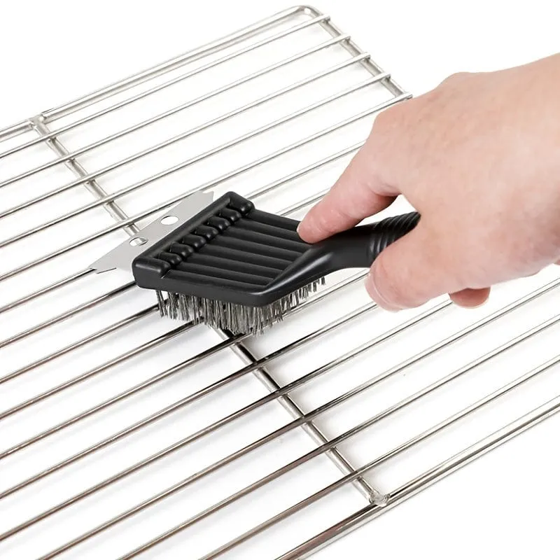 1 Stück Grillreiniger, tragbar, Tiefenreinigung, Stahlbürste, Kunststoffgriff, Grillreinigungsbürste, Grillzubehör, Küchenhelfer, 20.32 cm, Schulbedarf, Schulanfang