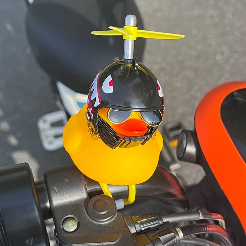 1 Stück Gummi-Ente-Design, Motorrad-Griff-Dekoration, niedliche Spielzeug-Ente