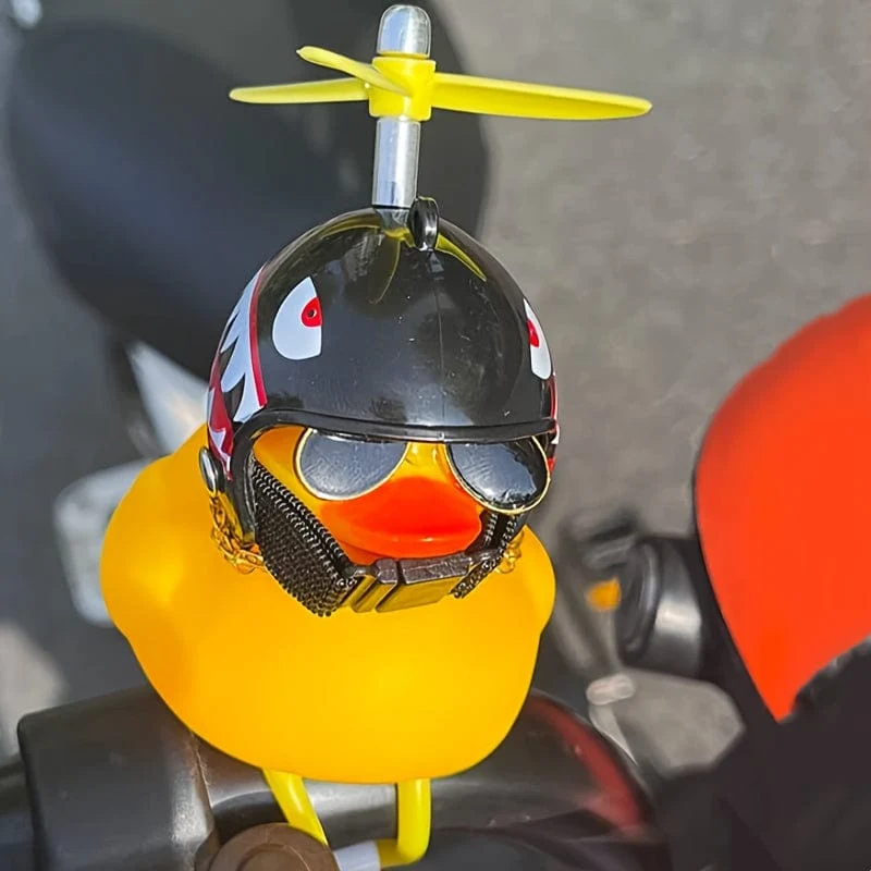 1 Stück Gummi-Ente-Design, Motorrad-Griff-Dekoration, niedliche Spielzeug-Ente