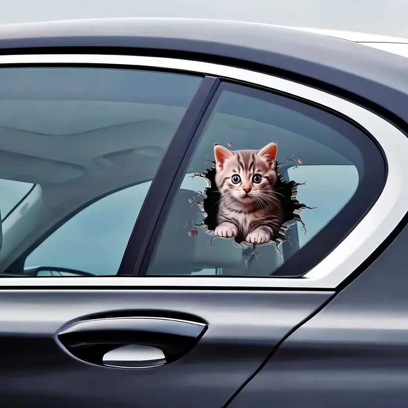 Autoaufkleber, Katzenmuster, kratzfester Aufkleber für Auto, Motorrad, Anhänger, SUV, Windows, Laptop, allgemeiner dekorativer Aufkleber