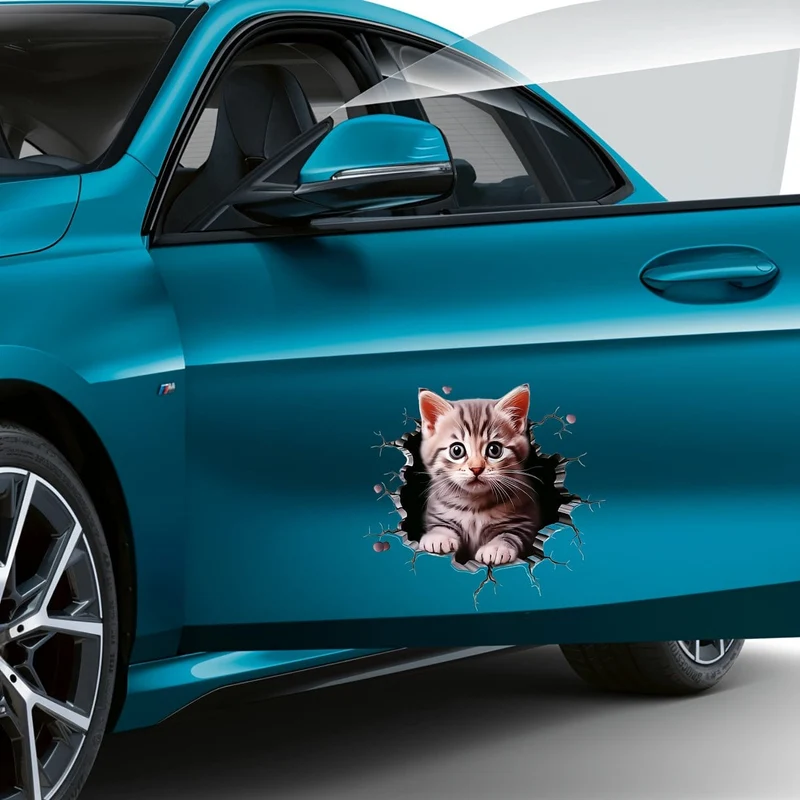 Autoaufkleber, Katzenmuster, kratzfester Aufkleber für Auto, Motorrad, Anhänger, SUV, Windows, Laptop, allgemeiner dekorativer Aufkleber