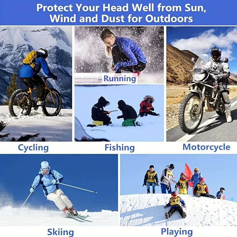 Radfahren Kopf Winddicht Maske Motorrad Windschutzscheibe Abdeckung Ski Kalt Maske Sonne UV Schutz Outdoor Sport Fahrrad Kappe