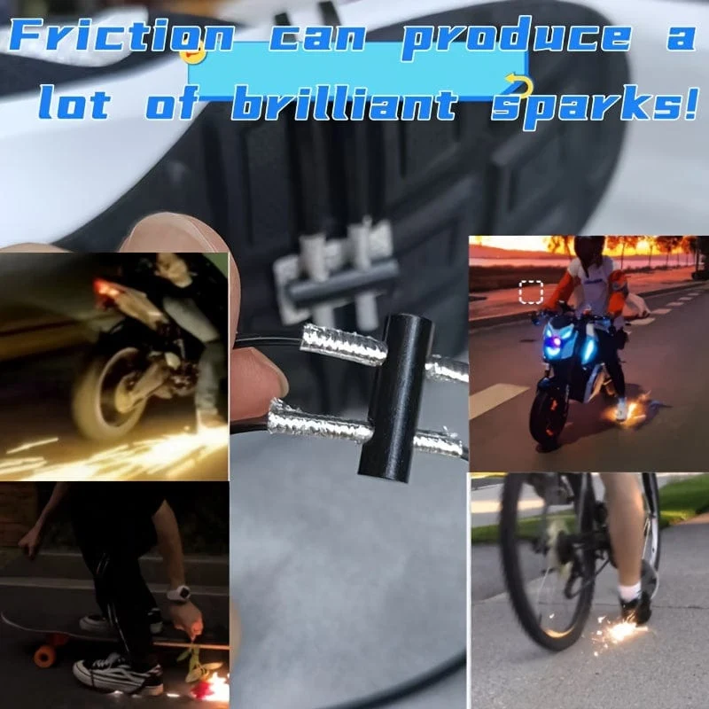1 Stück, alleiniger Funkenstein, coole funkelnde Requisiten für Motorräder, Party-Performance-Requisiten, Requisiten für Fahrrad-Skateboard-Elektroauto-Motorrad-Shows, Reibung kann viele wunderschöne Funken erzeugen!