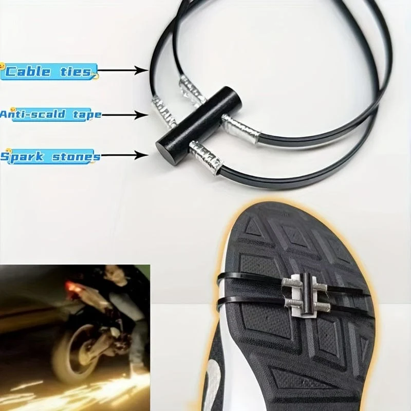 1 Stück, alleiniger Funkenstein, coole funkelnde Requisiten für Motorräder, Party-Performance-Requisiten, Requisiten für Fahrrad-Skateboard-Elektroauto-Motorrad-Shows, Reibung kann viele wunderschöne Funken erzeugen!