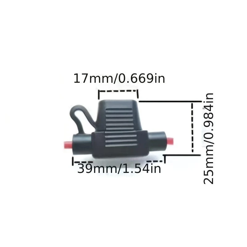 5 Stück Inline-Sicherungshalter + 5 Stück wasserdichte Steckdose Mini-Flachsicherungen Autoersatz 10A für Ford für Kia für Toyota für Renault für Hyundai