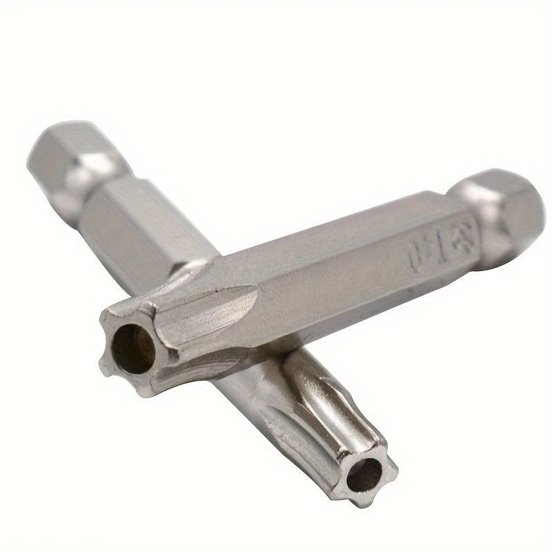 7 Stück/Set manipulationssichere Stern-Bits, 1/4 Zoll Sechskantschaft, S2-Stahl-Schraubendreher, vernickelt, 5 cm Länge