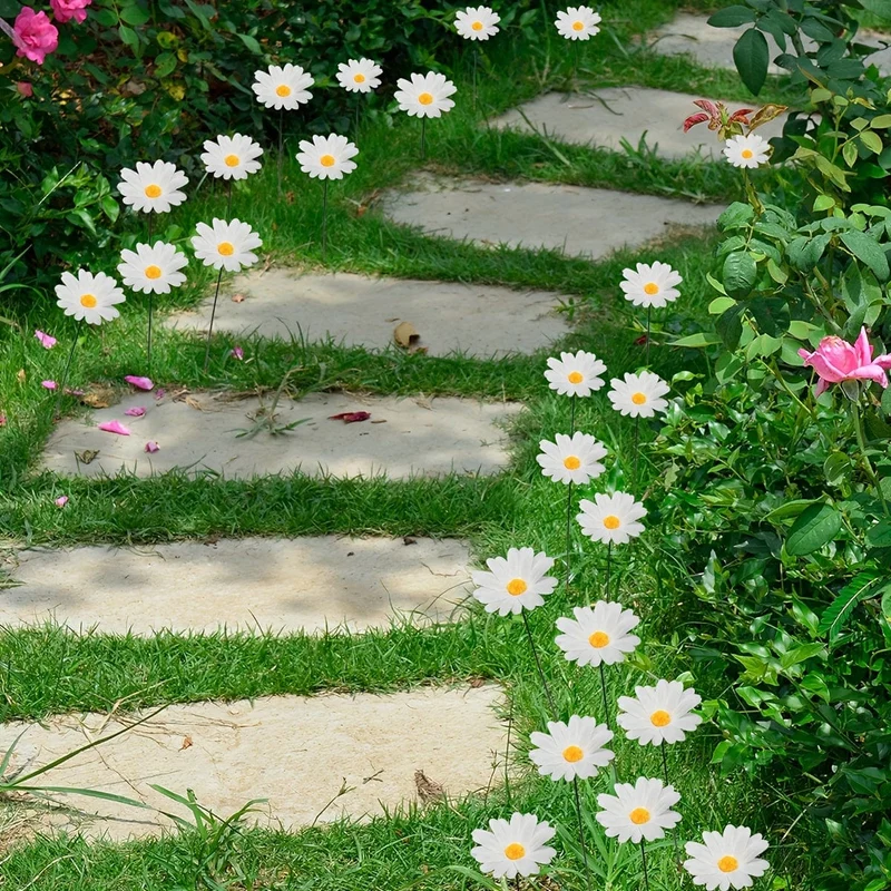 10 Stück, Frühlings-Bodeneinsätze für den Außenbereich, Gartendekorationen für den Außenbereich, Landschaft, Hof, Villa, Simulation von Sonnenblumen-Blumen-Rasenpfahleinsätzen, Hofdekoration, Gartendekoration