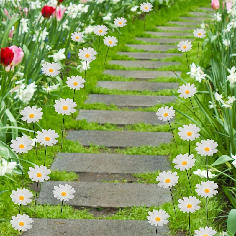10 Stück, Frühlings-Bodeneinsätze für den Außenbereich, Gartendekorationen für den Außenbereich, Landschaft, Hof, Villa, Simulation von Sonnenblumen-Blumen-Rasenpfahleinsätzen, Hofdekoration, Gartendekoration