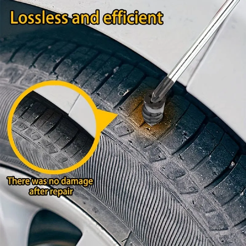 20-teiliges Vakuum-Reifen-Reparatur-Set, Nagel-Sets für Räder, Auto, Motorrad, Roller, Gummi, schlauchloses Reifen-Reparatur-Werkzeug, kleberfrei, Reparatur-Reifen-Nagel