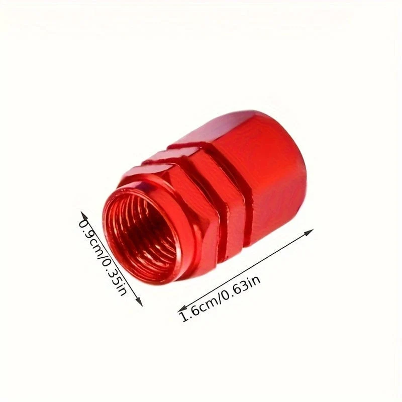 4 Stück Autoreifen-Ventilkappen, Autoräder aus Aluminiumlegierung, Reifenventilkappen, staubdichte Auto-Motorräder, LKWs, Fahrräder, Reifenventilkappen