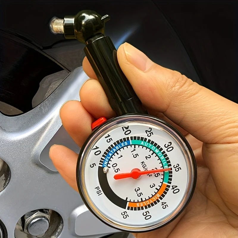 Auto-Reifendruckmessgerät-Erkennung, hochpräzises mechanisches Luftdruckmessgerät, multifunktionales Auto-Notfall-Reifendruckmessgerät
