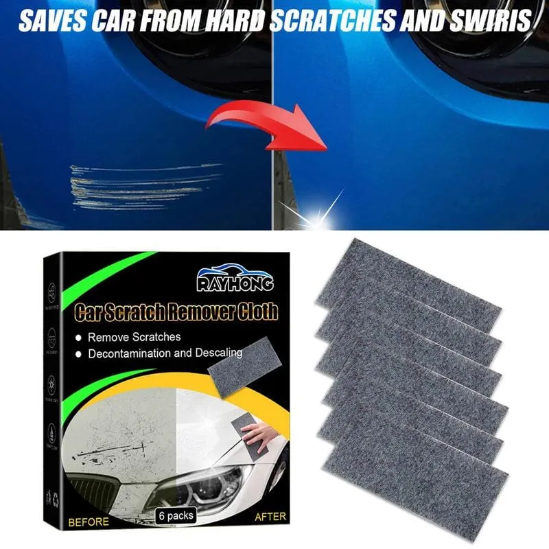 6 Packungen tragbares Nano Magic Cloth – Reparieren Sie Kratzer im Autolack in Sekundenschnelle!