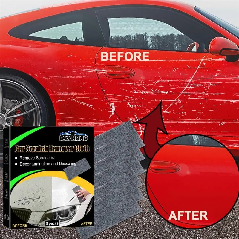 6 Packungen tragbares Nano Magic Cloth – Reparieren Sie Kratzer im Autolack in Sekundenschnelle!