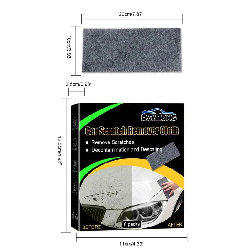 6 Packungen tragbares Nano Magic Cloth – Reparieren Sie Kratzer im Autolack in Sekundenschnelle!