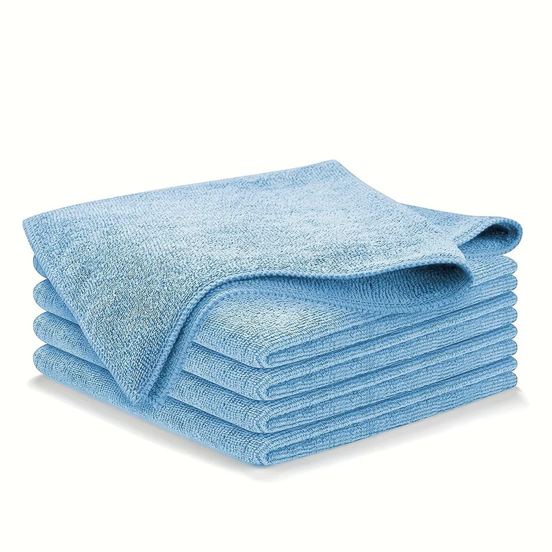 Flaches Mikrofaser-Handtuch-Set zum Wischen von Autos, Hellblau, Schnelltrocknend, Super Saugfähig, Super Weich
