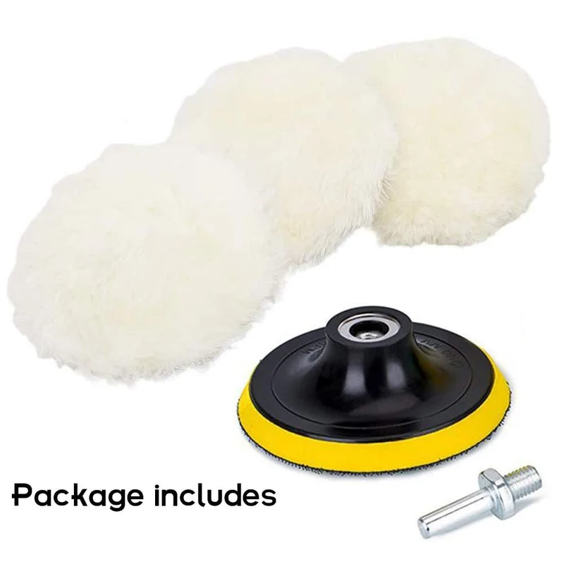 5 teile/satz 12.7 Cm Auto Polieren Waxing Polieren Rad Pad Auto Polierer Kit Für Auto M10 Bohrer Stecker Auto lackpflege Auto-styling
