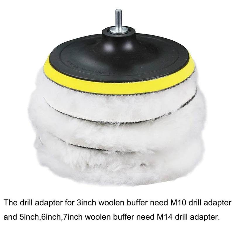 5 teile/satz 12.7 Cm Auto Polieren Waxing Polieren Rad Pad Auto Polierer Kit Für Auto M10 Bohrer Stecker Auto lackpflege Auto-styling