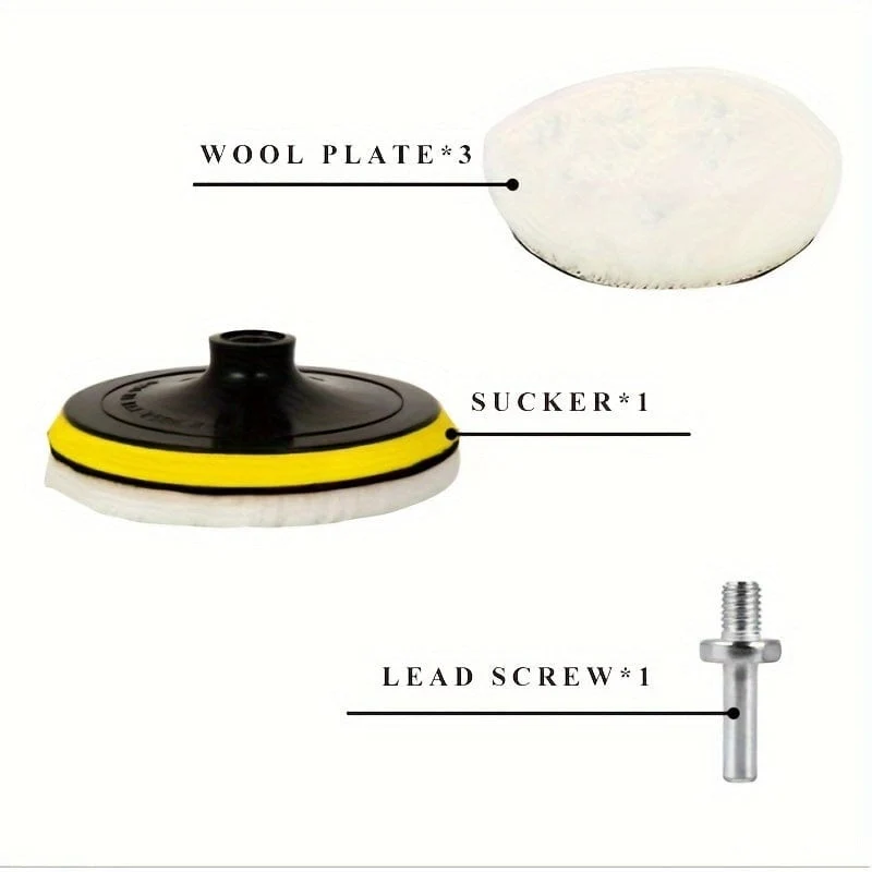 5 teile/satz 12.7 Cm Auto Polieren Waxing Polieren Rad Pad Auto Polierer Kit Für Auto M10 Bohrer Stecker Auto lackpflege Auto-styling