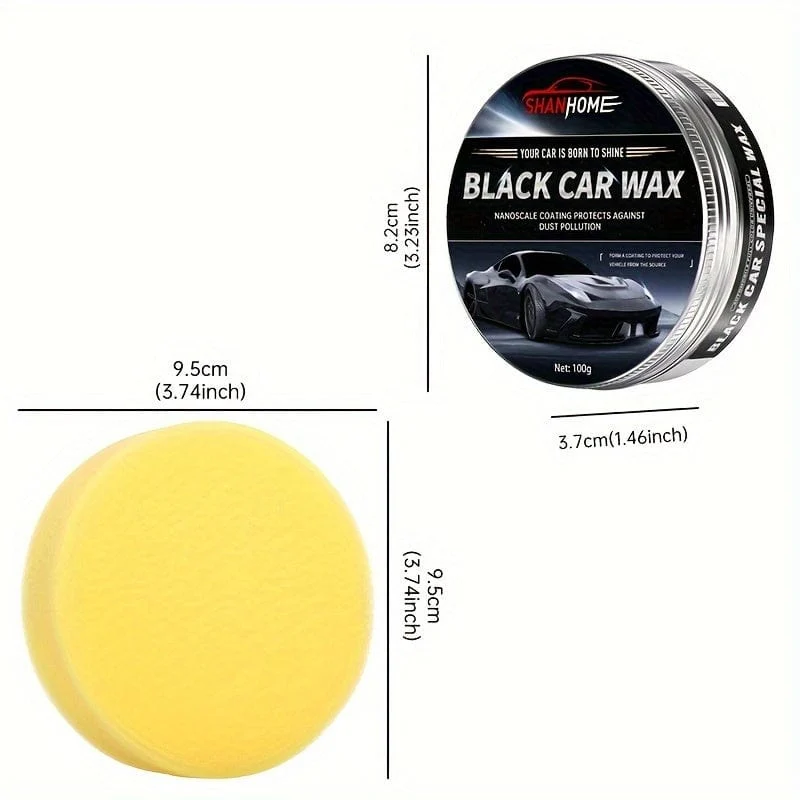 100 g für schwarzes Autowachs, Kristallbeschichtung, Lack, Erhöhung der Helligkeit, Dekontamination, Kratzerreparatur, Antifouling-Lackwartung, Neuwagenpflege