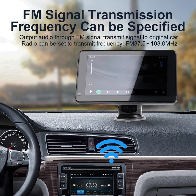 Autoradio, tragbarer kabelloser 17.78-cm-Touchscreen, Apple CarPlay und automatischer Android-Multimedia-Player, Mirror Link/für Siri/Navigationsbildschirm